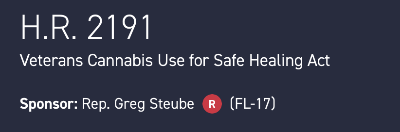 These bills have a lot of support. House bills:  @RepLouCorrea's bill has 105 cosponsors.  @RepMattGaetz's has 12.  @gregsteube's has 19.  @repblumenauer's has 20.Senate:  @DanSullivan_AK and  @SenatorTester's has 9.