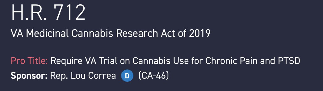 These bills have a lot of support. House bills:  @RepLouCorrea's bill has 105 cosponsors.  @RepMattGaetz's has 12.  @gregsteube's has 19.  @repblumenauer's has 20.Senate:  @DanSullivan_AK and  @SenatorTester's has 9.