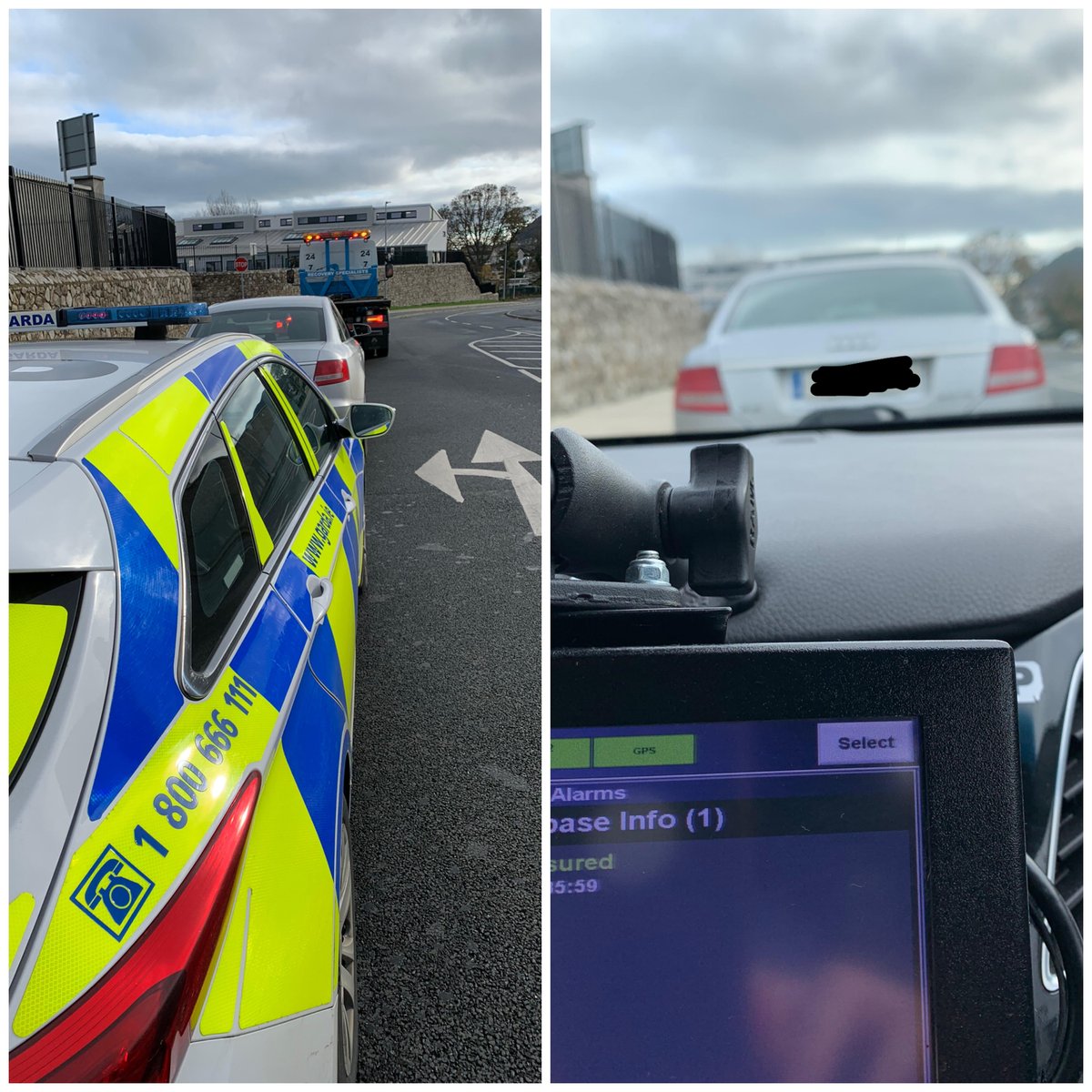 GardaTraffic's tweet photo. Newtownmountkennedy RPU stopped this vehicle for no insurance. After further enquiries it was discovered there was no policy in place. The driver of the vehicle had displayed a false disc.  The vehicle was seized proceedings to follow. https://t.co/q04VwSqUql