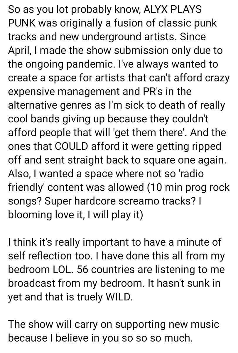 💥❗I'VE DONE IT! HALF A YEAR CHARTING GLOBALLY WITH UNDERGROUND BANDS❗💥

These stats are truely mad and If I ever hear 'there's no good new music about' again, I will SCREAM.

Let me know a new band you've discovered on the show!
