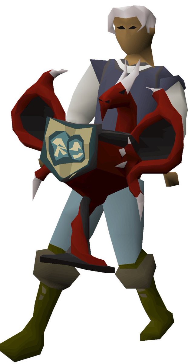 DarthYoda's tweet photo. @JagexAsh ah thanks for the reply! i was just confused because according to the wiki the front is red when unequipped but changes when equipped https://t.co/4ZVoHyBkKl