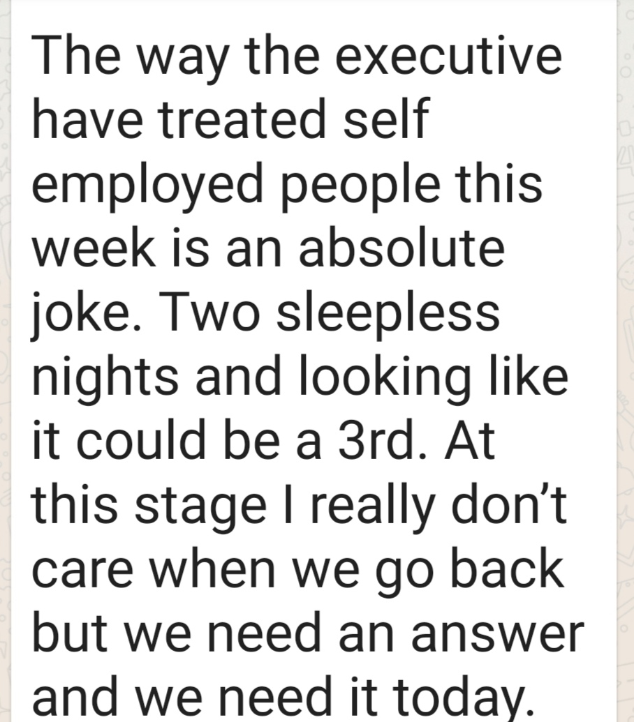 sara_utv's tweet photo. This is an email sent from a Fermanagh hairdresser to @RobinSwannMoH Becky McClaughry from Irvinestown describes the sleepless nights &amp; mental torment of not knowing when she can get back to business. She says even if they are allowed to open on Friday she can't. No clients! #UTV https://t.co/OBjImG3GnZ