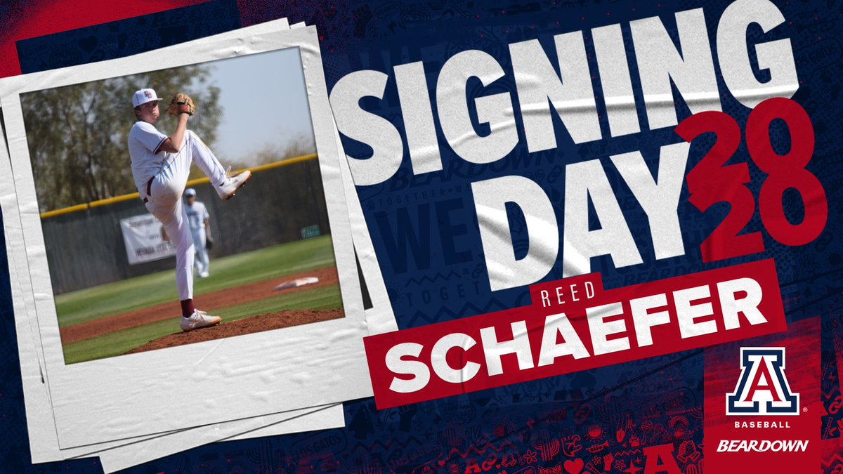 ArizonaBaseball's tweet photo. 🖊️𝙎𝙄𝙂𝙉𝙀𝘿 — Welcome to #MLBTrainingGround, Reed❗

LHP | Desert Oasis HS | Las Vegas, Nev.

#BearDown https://t.co/bEFXLPZ3Im