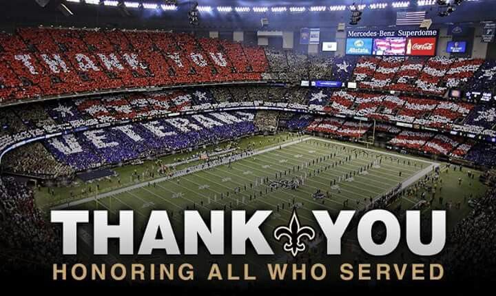 WhoDatNationSA's tweet image. Wishing all of our Who Dat veterans a very happy# #VeteransDay2020 Thank you for your service, and we honor and salute all those who served our country to protect our freedoms.