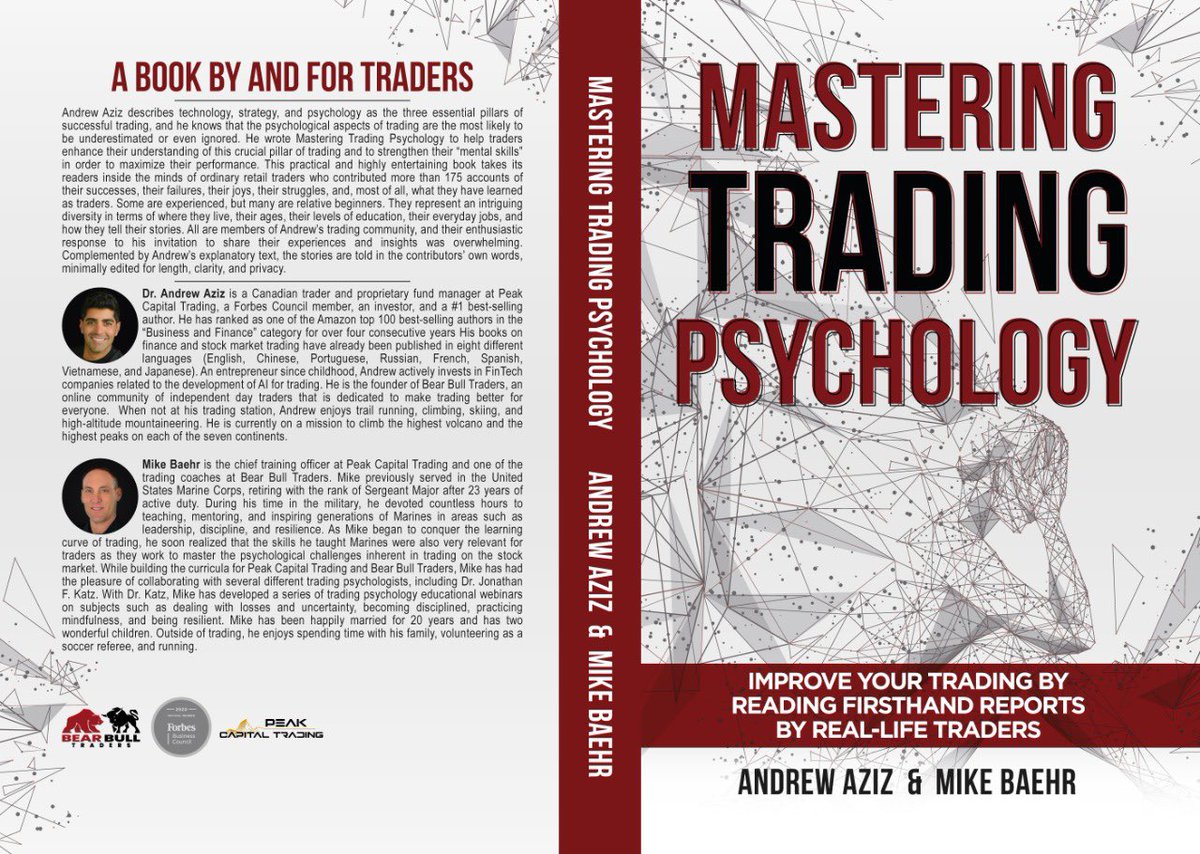 BearBullTraders's tweet photo. Finally it is ready. “Mastering Trading Psychology” 

3 years worth of work. Thousands of hours of writing editing, brainstorming with @MikeB_BBT, it’s finally ready. Will be published in few weeks. 

How do you like the cover? Any feedback?

#tradingpsychology #trading https://t.co/2kg1wu3jqN