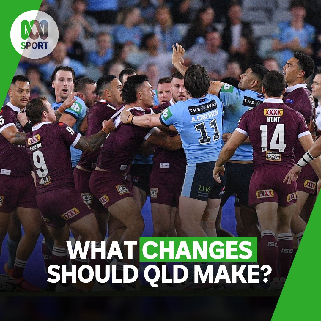 abcsport's tweet photo. What changes would you make ahead of the #StateOfOrigin decider? ๐
๐ @NSWBlues levelled the series 1-1 with game three to come at home for @QLDmaroons next week.โค๏ธ
๐ฐ https://t.co/EoluAQV7Em #Origin #OriginIsOn #QLDER https://t.co/jbUyidC9jW