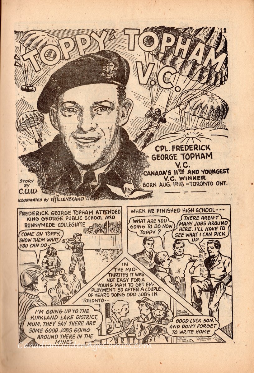 21. Back home in Toronto, the city celebrated their new hero. They threw him a parade down Bay Street. He laid the cornerstone for the new Sunnybrook Memorial Hospital, built for veterans of the war. Soon an entire neighbourhood bore his name: Topham Park on St. Clair East.