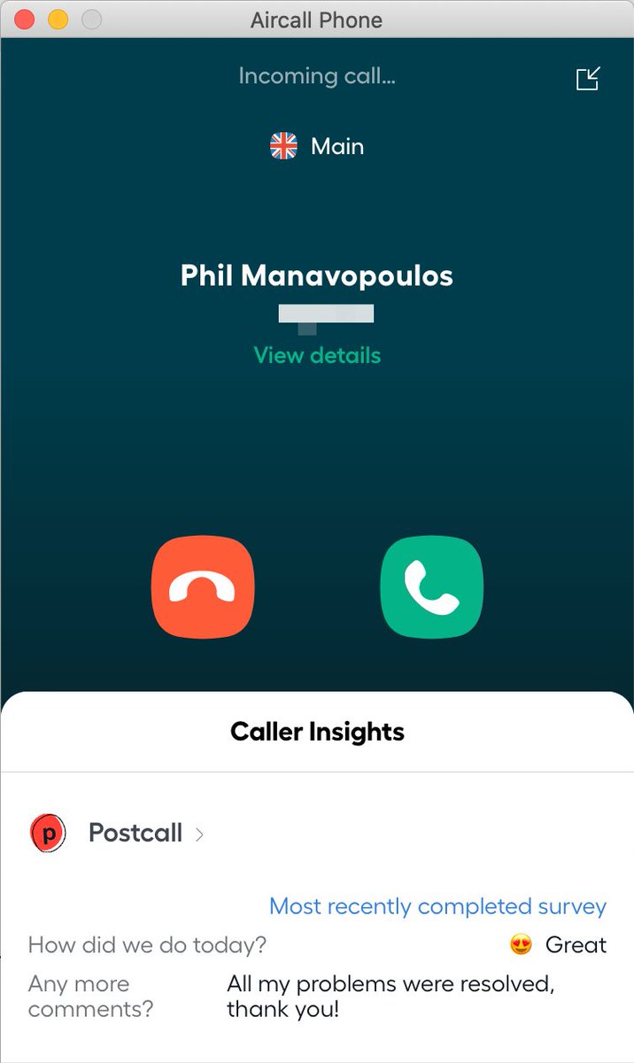 New feature available for everyone: see your contact's previous survey's answers in an <a href="/aircall/">Aircall</a> Insight Card, so you know what their experience was like on the previous call!