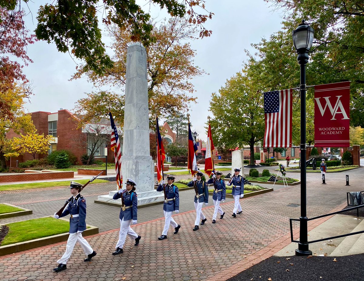 CFreer1994's tweet photo. So #WoodwardGrateful for our many veterans @WoodwardAcademy and GMA who have served our Country these past 121 years! Thank You @WAalumni Dan Cathy ‘71 for helping us honor these heroes on #VeteransDay2020 @dancathy @ChickfilA @WAPresident #WoodwardWay https://t.co/RYk2kEq1wf