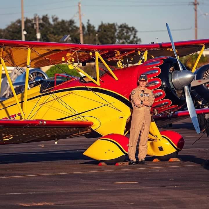 My neighbor and friend, Karl. He spent 24 years in the Air Force flying F-16’s, with well over 2,000 hrs in that screamer. These days he flies folks around in his beautiful bi-plane, enjoying life!