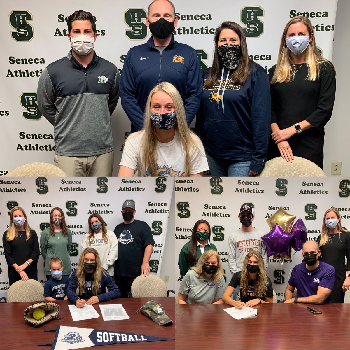 SenecaFamily's tweet photo. Congratulations to our #SenecaFamily student-athletes who signed National Letters of Intent today! https://t.co/pGyPPD66TW