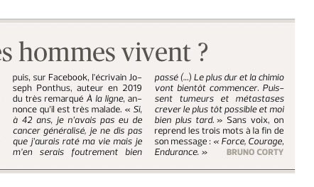 alainje's tweet photo. Cher Joseph Ponthus on a tellement envie de vous lire encore et encore. Force et courage. #JosephPonthus @PrixRTLLire #ALaLigne @edTableRonde https://t.co/odgWr8vwTi