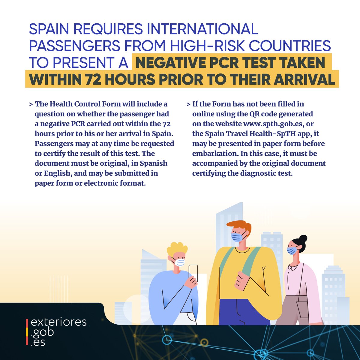 Spain Mfa Twitter àªªàª° Passengers May At Any Time Be Requested To Certify The Result Of This Pcr Through The Health Control Form It May Be Presented In Paper Or Electronic