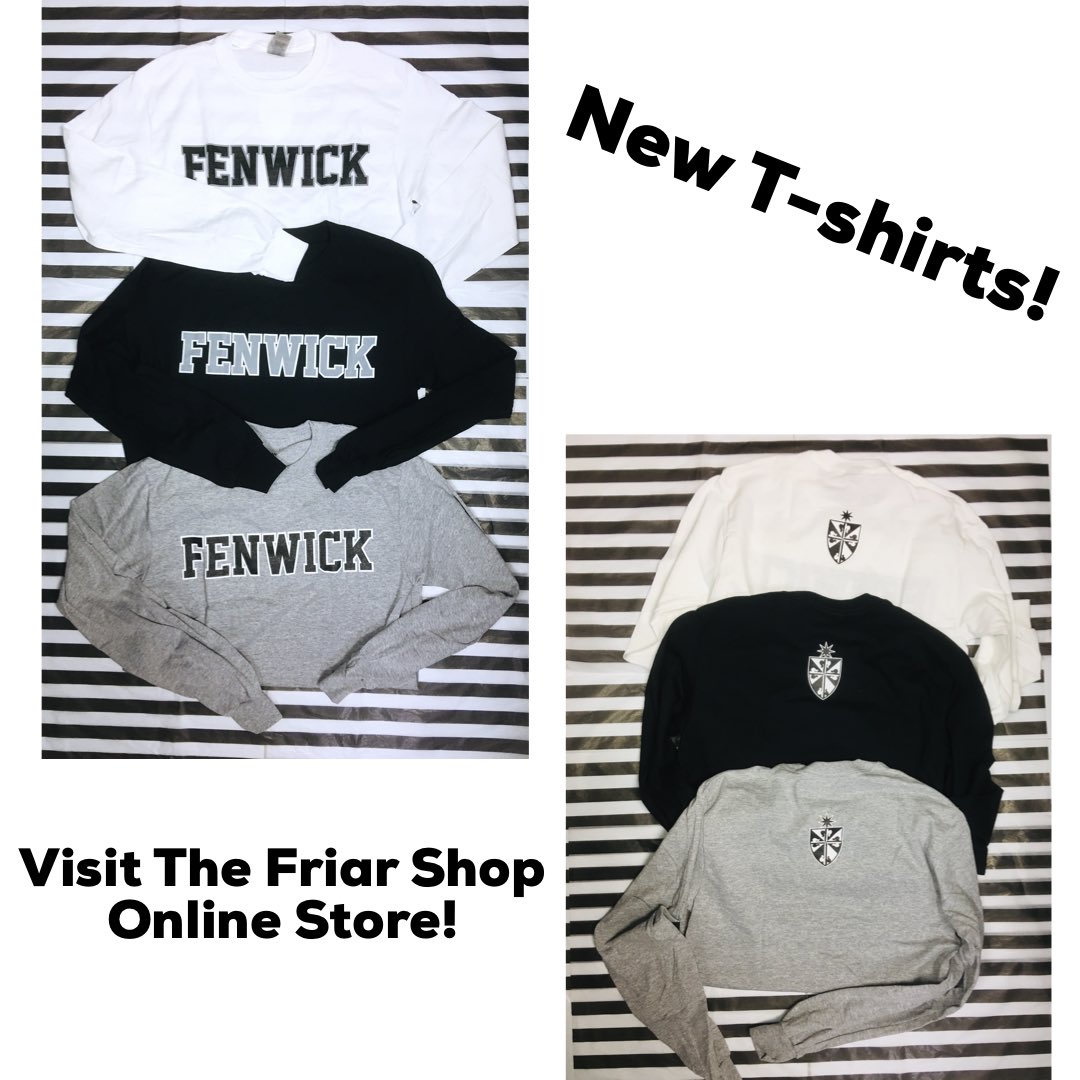 TheFriarShop's tweet photo. New Long Sleeve T-shirts just added to The Friar Shop online store. Check it out! 👀
⚪️⚫️Go Friars!⚫️⚪️
#fenwickfriars #gofriars #fenwick #fenwickhighschool #friarshop https://t.co/KQta5OvlhN
