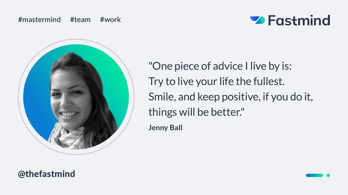 thefastmind's tweet image. A great product needs a great team behind it, and more even to take care of each one of our customers. Meet our Customer Success Mastermind, Jenny 🚀🙌

#mastermind #fastmind #TechTrends #marketingtechnology