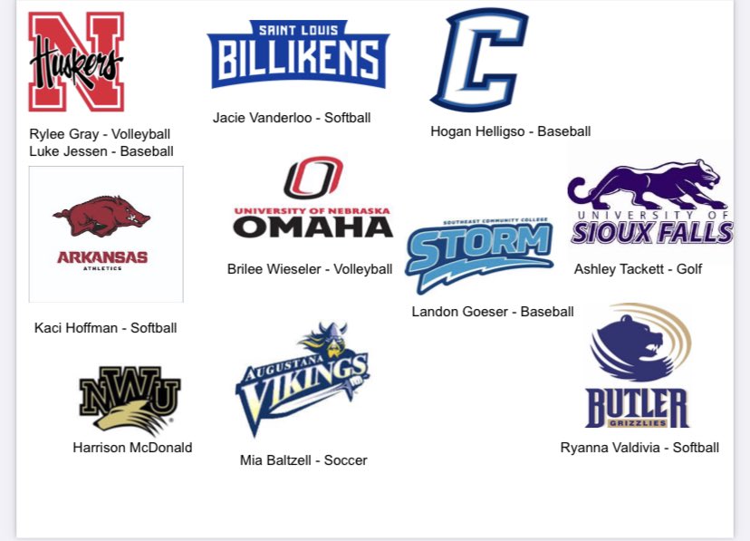 Congrats to our Elkhorn South athletic signees today!  #rollstorm <a href="/eshsvb/">Elkhorn South VB</a> <a href="/DCPGSports/">DC Post-Gazette</a> <a href="/ESHSSoftball/">ESHS Storm Softball</a> <a href="/eshsgirlsgolf/">ESHS Girls Golf</a> <a href="/ESHS_Baseball/">Elkhorn South HS Storm Baseball</a> <a href="/eshsvb/">Elkhorn South VB</a>