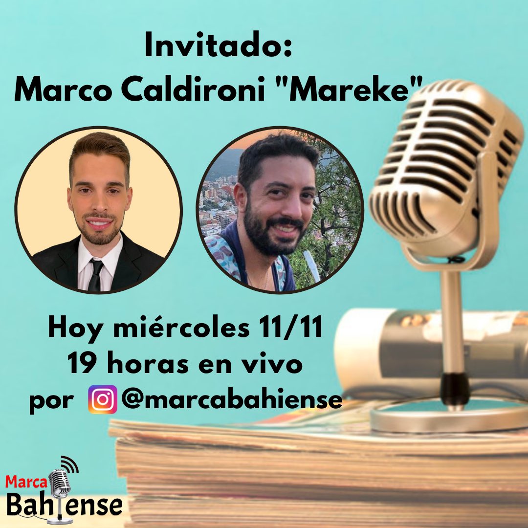 marcabahiense's tweet image. #9noPrograma de @marcabahiense 
• En minutos empezamos, hoy 19 horas con @mareke 
• instagram.com/MarcaBahiense