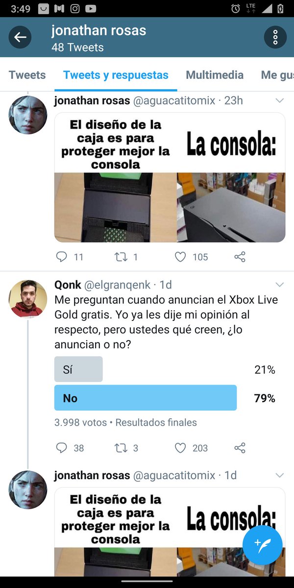 JoseLuis_C_'s tweet photo. @aguacatitomix @elgranqenk @Xbox_Spain Pobre men no tienen nada mejor que hacer , que estar comentando lo mismo . https://t.co/OYVKn9XnLp