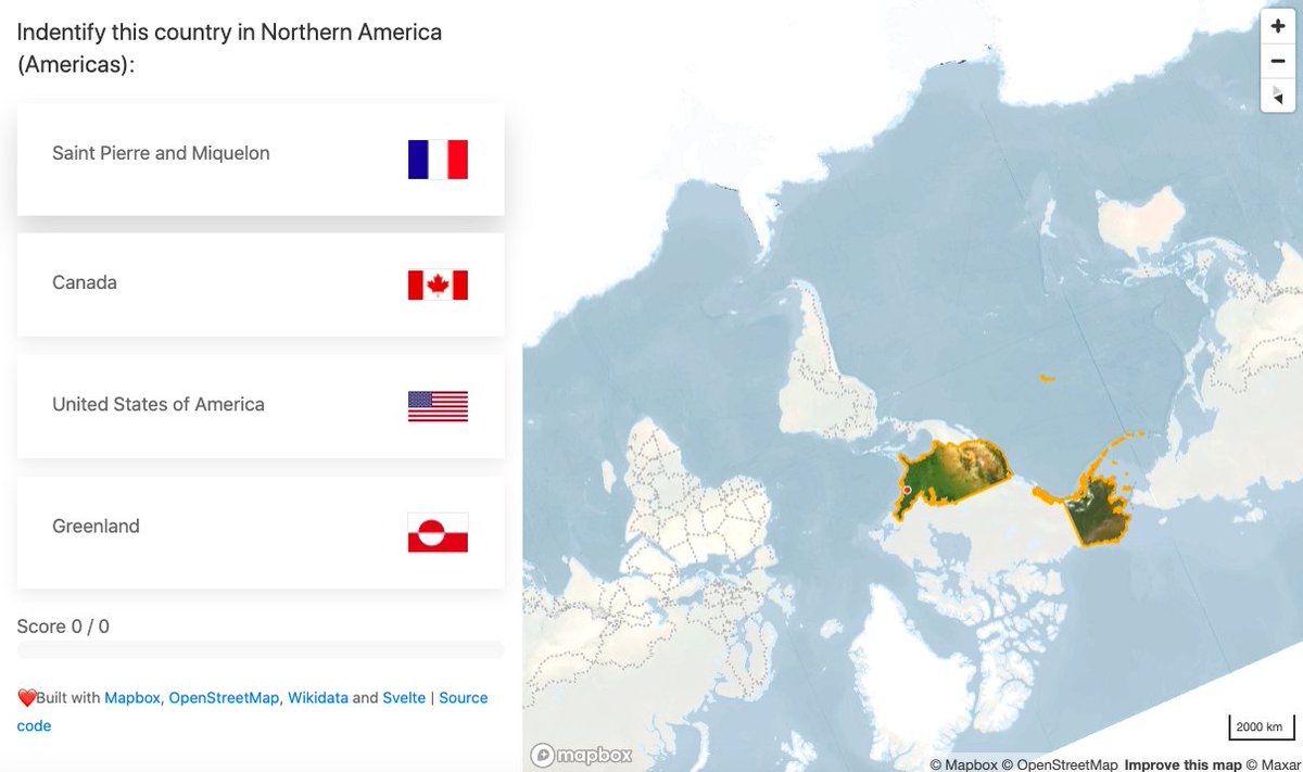 Looking for activities to help celebrate #GISDay? Check out this geo-quiz created by <a href="/planemad/">Arun Ganesh</a>: labs.mapbox.com/map-quiz/