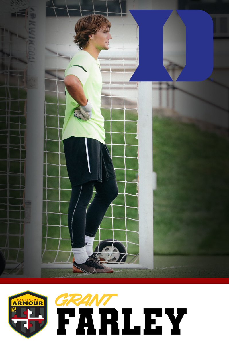 Congrats to Senior Goalkeeper Grant Farley <a href="/GrantFarley2001/">Grant Farley</a> on his commitment to Division 1 program Duke University <a href="/DukeMSOC/">Duke Men's Soccer</a> next year! Grant has been with the club since 2016 and been huge in the nets for us. <a href="/DMVSoccer96/">DMV Soccer</a> <a href="/TopDrawerSoccer/">TopDrawerSoccer</a> <a href="/BaltNGSoccer/">Baltimore's NextGen</a>