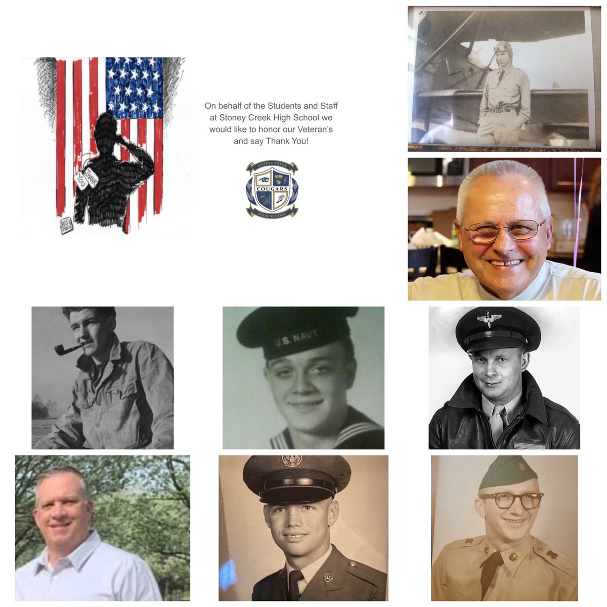 THANK YOU VETERANS! <a href="/rochcommschools/">Rochester Community Schools</a> <a href="/WeAreSCHS/">Stoney Creek High School</a>