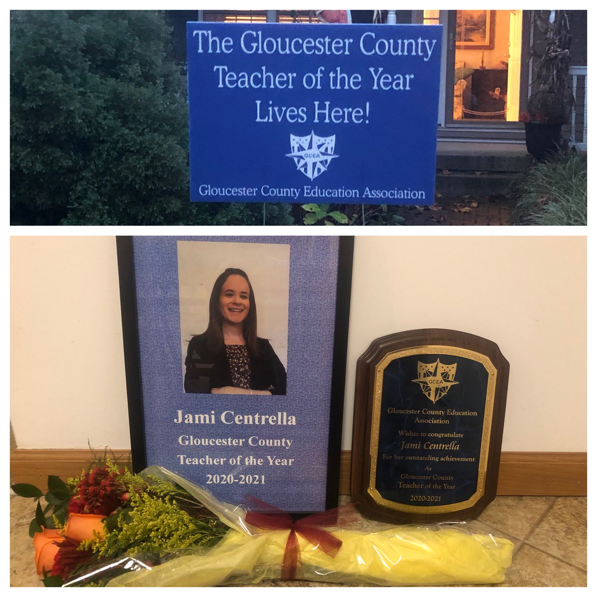 The support has been overwhelming since being named Gloucester CTOY. However, I never dreamed I would have my own lawn sign. 

It may have made me cry just a little...

Thank you, Gloucester County Education Association. <a href="/NJEA/">NJEA</a> <a href="/GloucstrCoNJDOE/">Gloucester County Office of Education</a> <a href="/franklintwpsch/">Franklin Twp Schools</a>