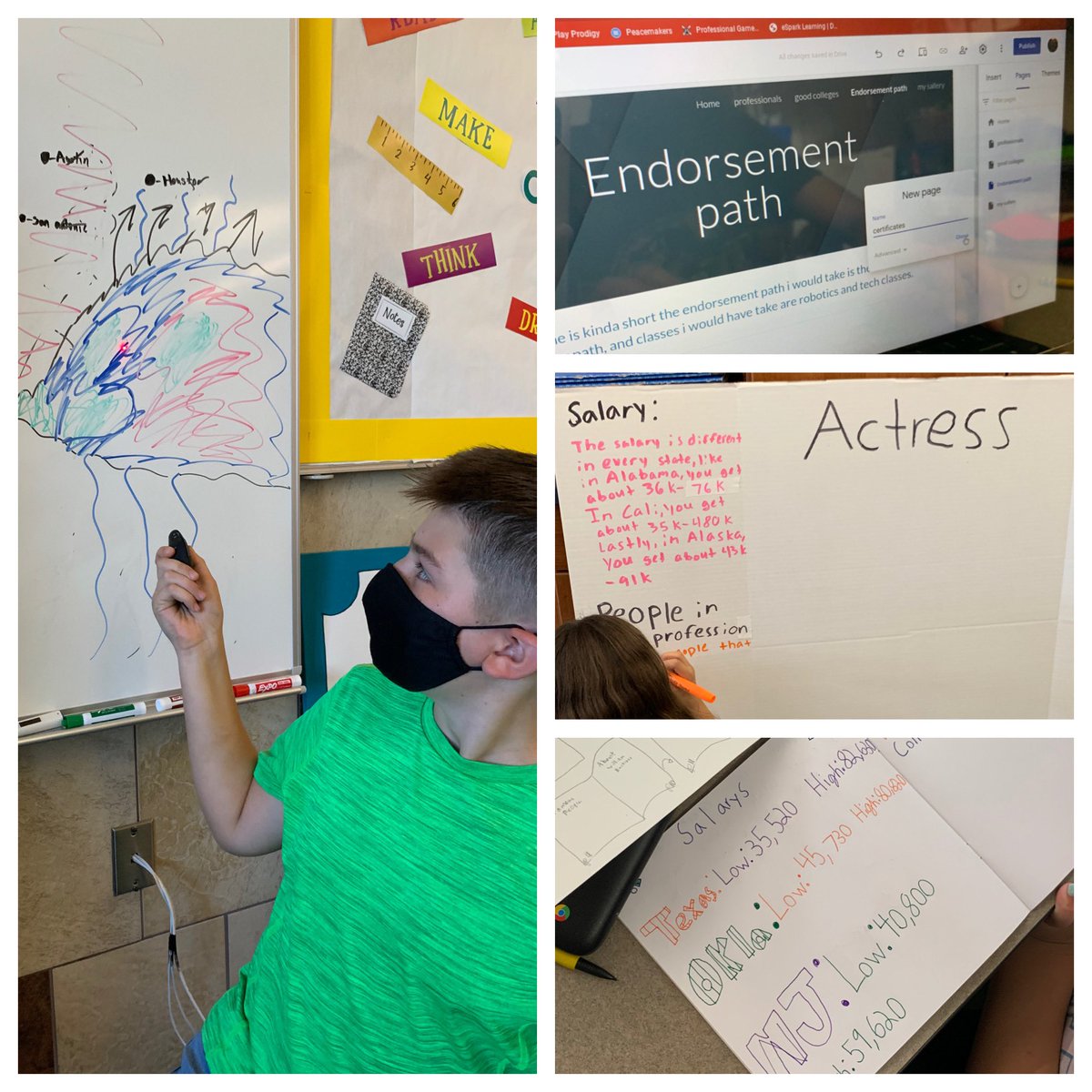 Our career PBL is underway! From designing websites, writing children’s books, and creating a news cast, my students are showcasing how they’ll achieve their dreams one day! <a href="/HumbleISD_ASE/">Atascocita Springs</a> #5thgrade #POG #CreativeInnovator #CriticalThinking