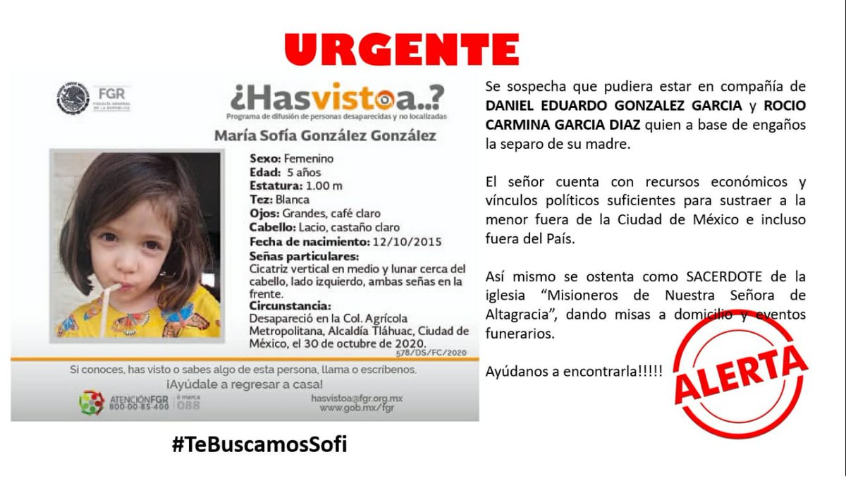 Victori31522396's tweet photo. Soy Victoria mamá de Sofi, pido su ayuda para difundir la imagen de mi hija y poder dar con su paradero ella podría encontrarse en riesgo lejos de mi. https://t.co/n7NTUhONKI