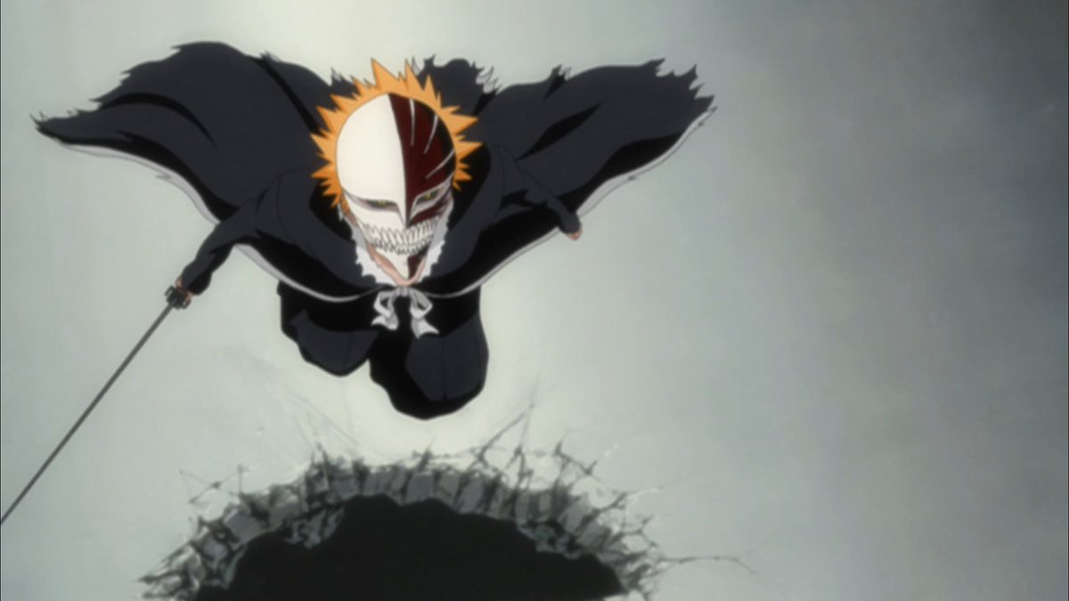 But Ulquiorra's not an opponent he can hope to best with a handicap, so once Ishida returns from dealing with Yammy and can watch Orihime in his stead, Ichigo is able to oblige the Espada and go at him with everything he's got. Since he forced Ichigo to hollowfy, Ulquiorra has