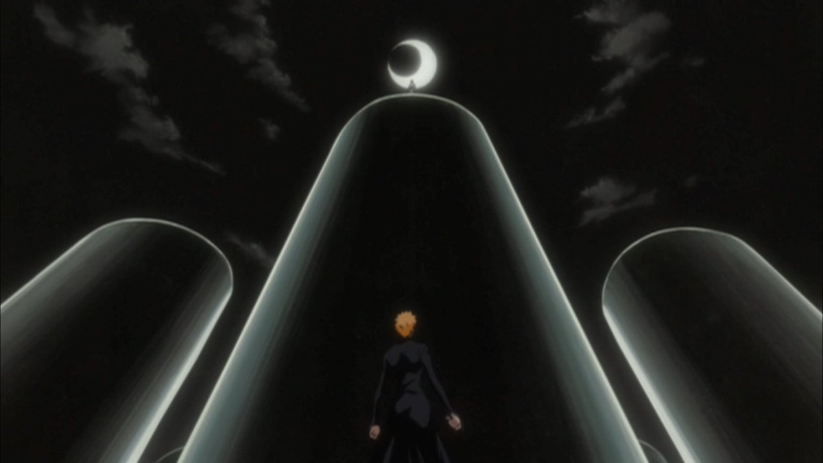 Up above the canopy of Las Noches, to be specific. And there he finally reveals his Resurrection, showering Ichigo with a brief and dense rain of spiritual pressure tinged with dread and despair. From here on, Ichigo is utterly helpless and unable to fight back.