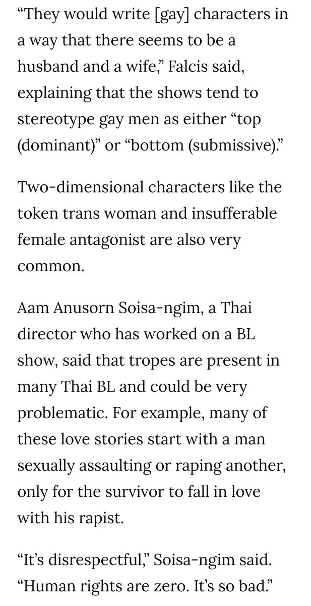 The two distinct sides of boys love genre.Full article:  https://www.google.com/amp/s/www.vice.com/amp/en/article/qj4k55/boys-love-tv-asia-trend-lgbtq-2getherIs BL a representation or a bunch of stereotypes with problematic sexual fantasies?