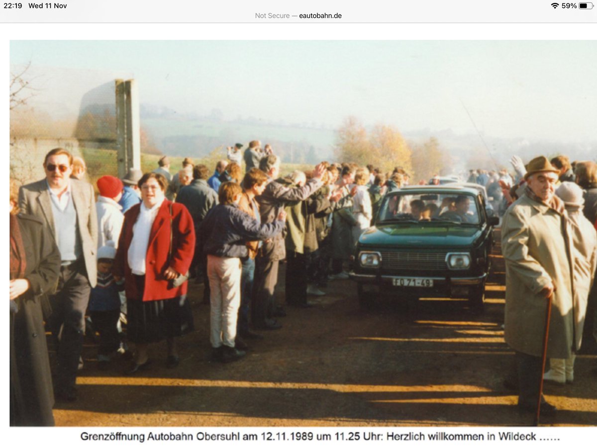 The Lada didn’t want to go far, only as far as nearby Wildeck-Richelsdorf but it was followed by a queue of East German traffic. Trabis, Wartburgs galore for the rest of that unforgettable day in Ost-Hessen. Every car got its own individual welcome.