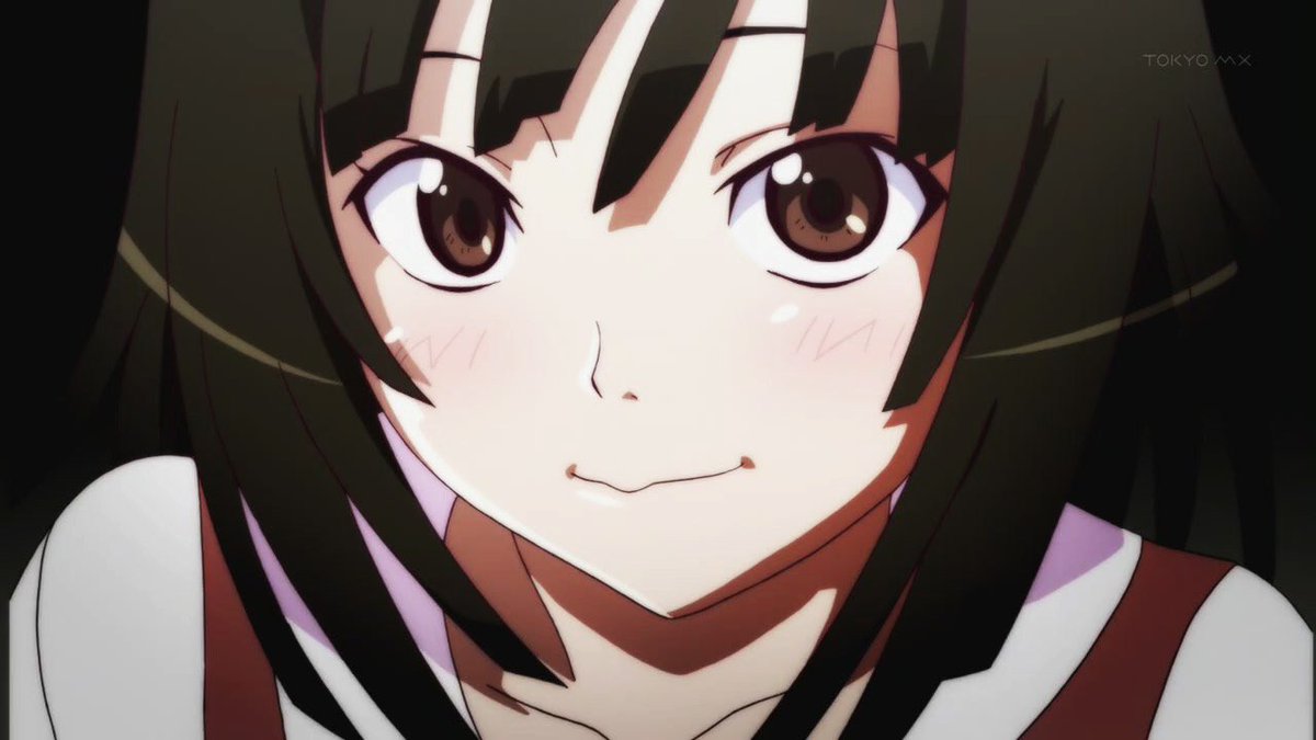 nadeko sengoku but as you scroll down her smile is getting bigger [MSS SPOILERS] 