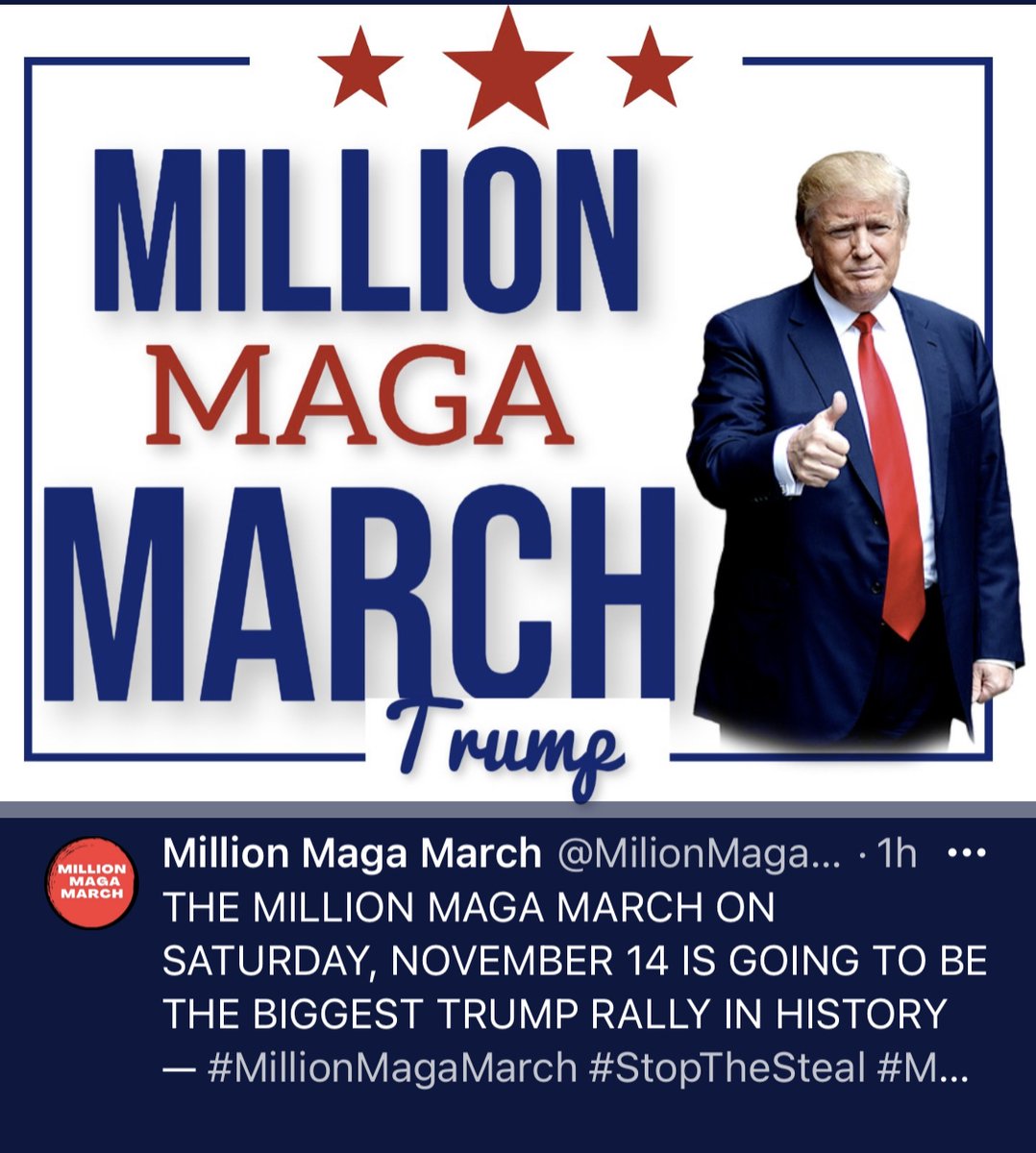 ButtStuff2020's tweet photo. lol
#millionmagamarch #trumpisfired #trumplost #biden #election #gtfo https://t.co/fsuyUrzJ6V