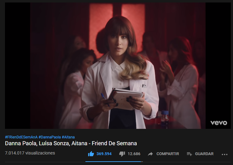 aitanaomexico's tweet photo. El videoclip de #FriendDeSemana ya supera los 7 MILLONES de VISUALIZACIONES en @YouTubeMexico 🔥🙌🏻

@dannapaola @luisasonza @Aitanax
💙💖💛

🔗 https://t.co/ZkdVqv8ofu https://t.co/4nkxk9tflX