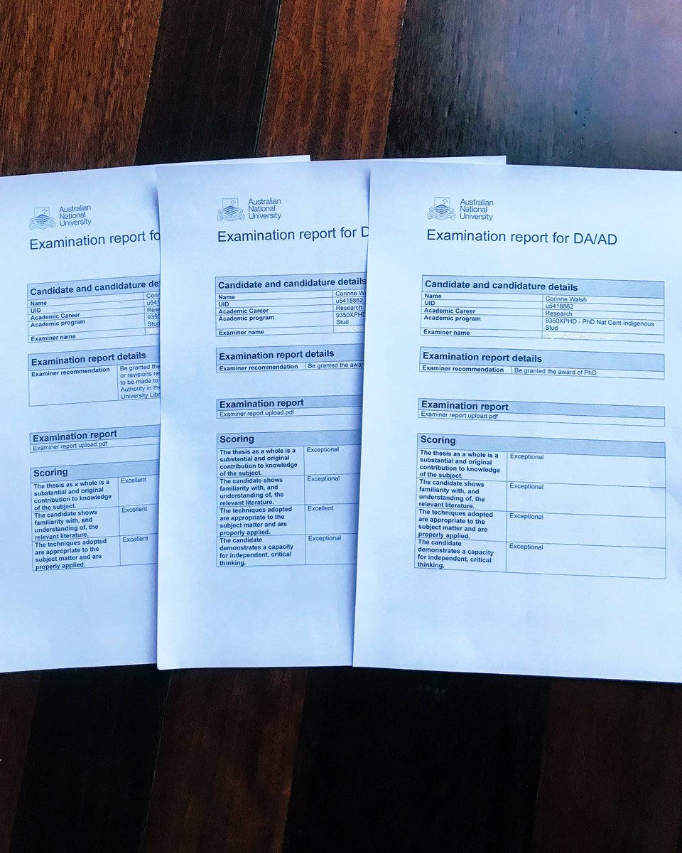 Corinne_L_Walsh's tweet photo. My PhD results are in! All three examiners gave my thesis scores of Excellent and Exceptional. I am just so relieved, happy and proud!!! 🤩🥳 #PhD #Indigenous #earandhearinghealth #otitismedia #hearingloss #Yarrabah  #nextstopgraduation https://t.co/bigQ4oAtBC