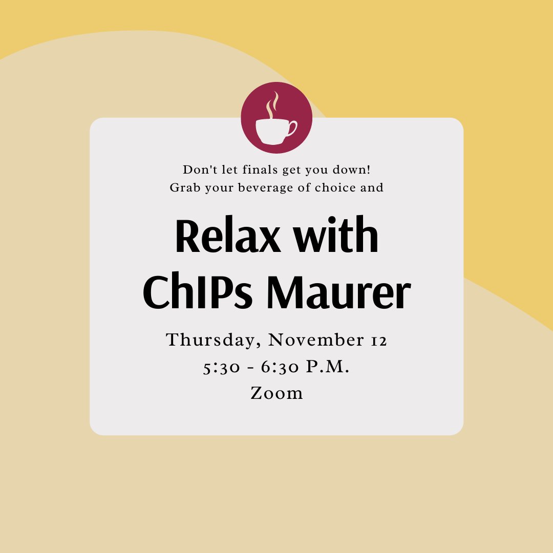 Center for IP Research (@ciprmaurer) on Twitter photo Tomorrow! Join ChIPs Maurer for a de-stress session as we head into finals, a wine and whine! Come and go as you are able. Register in advance here: go.iu.edu/3jsg! Tomorrow! Join ChIPs Maurer for a de-stress session as we head into finals, a wine and whine! Come and go as you are able. Register in advance here: go.iu.edu/3jsg!