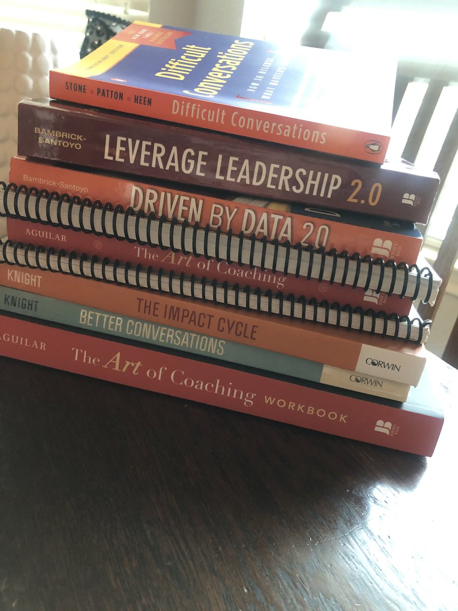 Just some of the books...so much learning happening here! #instructionalcoaching #loveforlearning