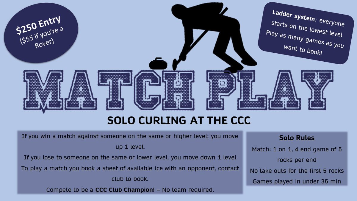calgarycurlclub's tweet image. Rob Johnson is the current undefeated champion in Match Play at the CCC! Are you up for the challenge? Sign up today! #curling #solocurling #calgarycurling #yyc
