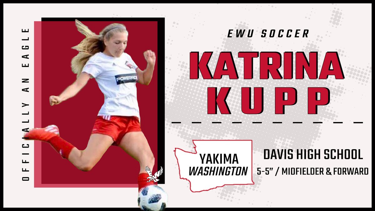 EWUSoccer's tweet photo. Yakima ➡️ Cheney

Katrina Kupp is officially an Eagle!

#GoEags https://t.co/wCreQT5N4G