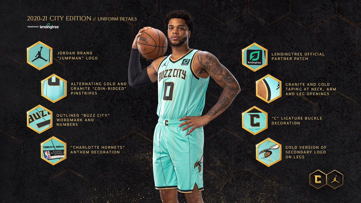 KelliBartik's tweet photo. Hornets unveil new City Edition uniform - which celebrates CLT’s history as home of the first U.S. Branch Mint &amp; Carolina Gold Rush of the early 1800... mint with gold and granite accents.  
Did you know that granite is the state rock of NC? You’re welcome ;) #🐝 https://t.co/JP2KQrhC21