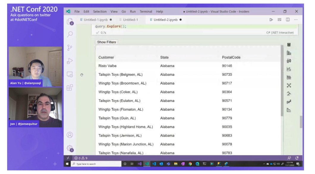 <a href="/nteractio/">nteract</a> data explorer in polyglot notebooks at #dotNETConf