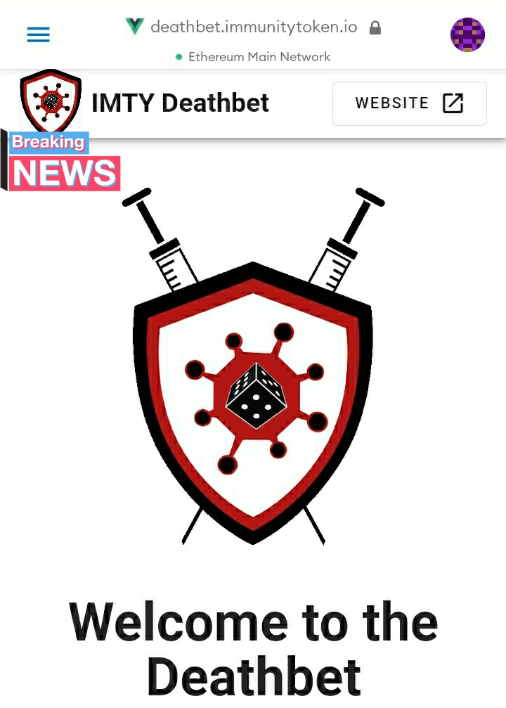 ImmunityToken's tweet photo. 🔥🔥🔥 EXCITING NEWS!!! 🔥🔥🔥

The time has finally come! Death Bet is up and running! Try it now:
👉 https://t.co/lkDdqpXBap

For more information check:
- https://t.co/mqXL8pKcnJ
- https://t.co/5FWKo9Yuo5

GOODLUCK! https://t.co/pFrBATNlsX