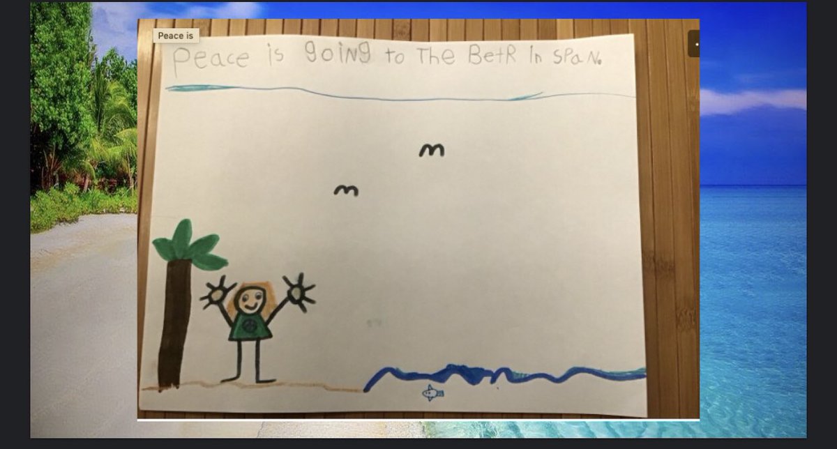 Ms_J_Cruise's tweet photo. What is Peace? @DSBNVirtual Students reflected and co-created a class slideshow after we read ‘The Peace Book’ by @toddparr https://t.co/rUf3DeUEcN