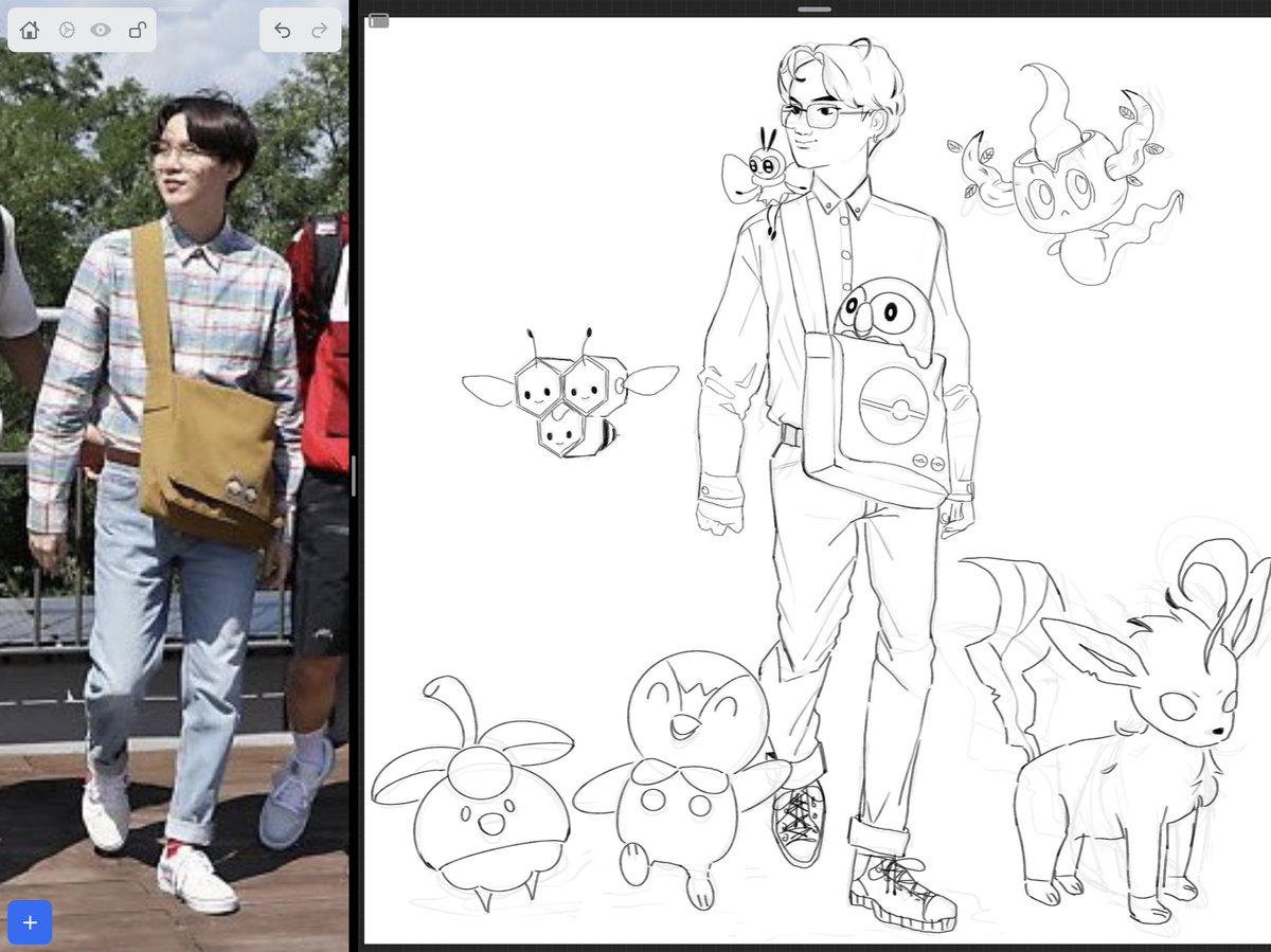 someone said this yoongi looked like a pokemon trainer so i uh 