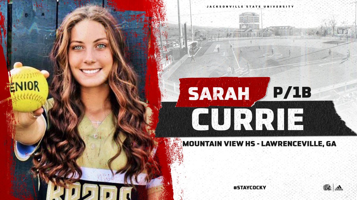 Jax State Softball (@jaxstatesb) on Twitter photo π¨SIGNEE ALERT!π¨
Sarah Currie, a P/1B from Mountain View HS in Lawrenceville, GA just signed to become the newest member of the <a href="/JSUGamecocks/">Jax State Athletics</a>!
Welcome to the Family, Sarah! ππ₯ποΈ
#StayCocky π¨SIGNEE ALERT!π¨
Sarah Currie, a P/1B from Mountain View HS in Lawrenceville, GA just signed to become the newest member of the <a href="/JSUGamecocks/">Jax State Athletics</a>!
Welcome to the Family, Sarah! ππ₯ποΈ
#StayCocky