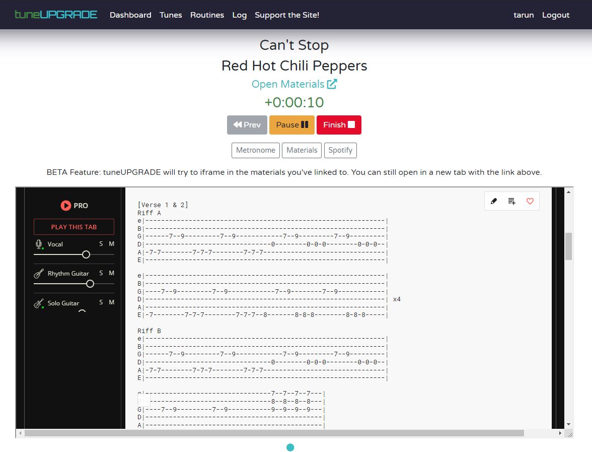 Tarun @tuneUPGRADE, music practice tracker tweet media