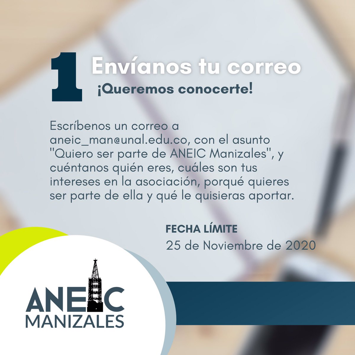AneicManizales's tweet photo. ¡Estamos emocionados por poder conocerte! 🤭💙
¡No lo pienses más!
Anímate y vive una experiencia única junto con ANEIC Manizales.
#ANEICManizales #CreamosMundo #ANEICColombia #IngenieríaCivil #UNALManizales https://t.co/97THIO27iK