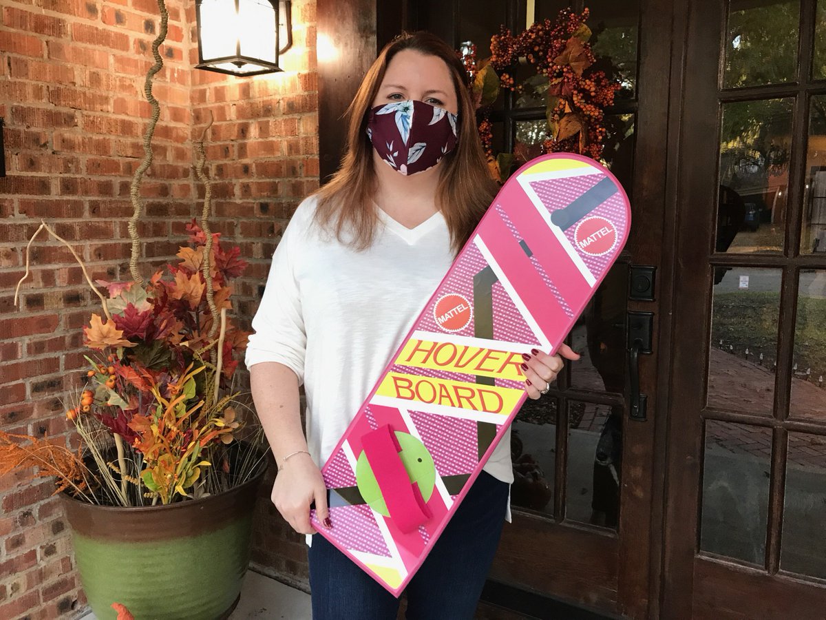 deloreanDFW's tweet photo. Huge shout to Angela of Fort Worth, Texas!! I personally delivered her hover board today. So great to meet a fan of my artwork!!!
By ordering one of our hover boards funds goes to help maintain our 1981 #Delorean #thankyou 
Made in Texas!!  https://t.co/83M3FnPHO2 https://t.co/uFBZnrfY1U