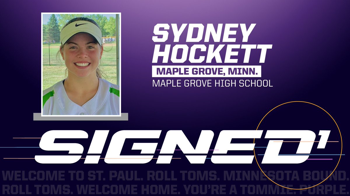 And then there were four! Please help me welcome, Sydney Hockett to the Tommie family! Syd brings an understanding of what a winning culture looks like. She is a gritty player with a will to learn. Welcome to <a href="/TommieAthletics/">St. Thomas Athletics</a> &amp; <a href="/UofStThomasMN/">University of St. Thomas</a>, Syd! #builD1 #RollToms #Classof2021